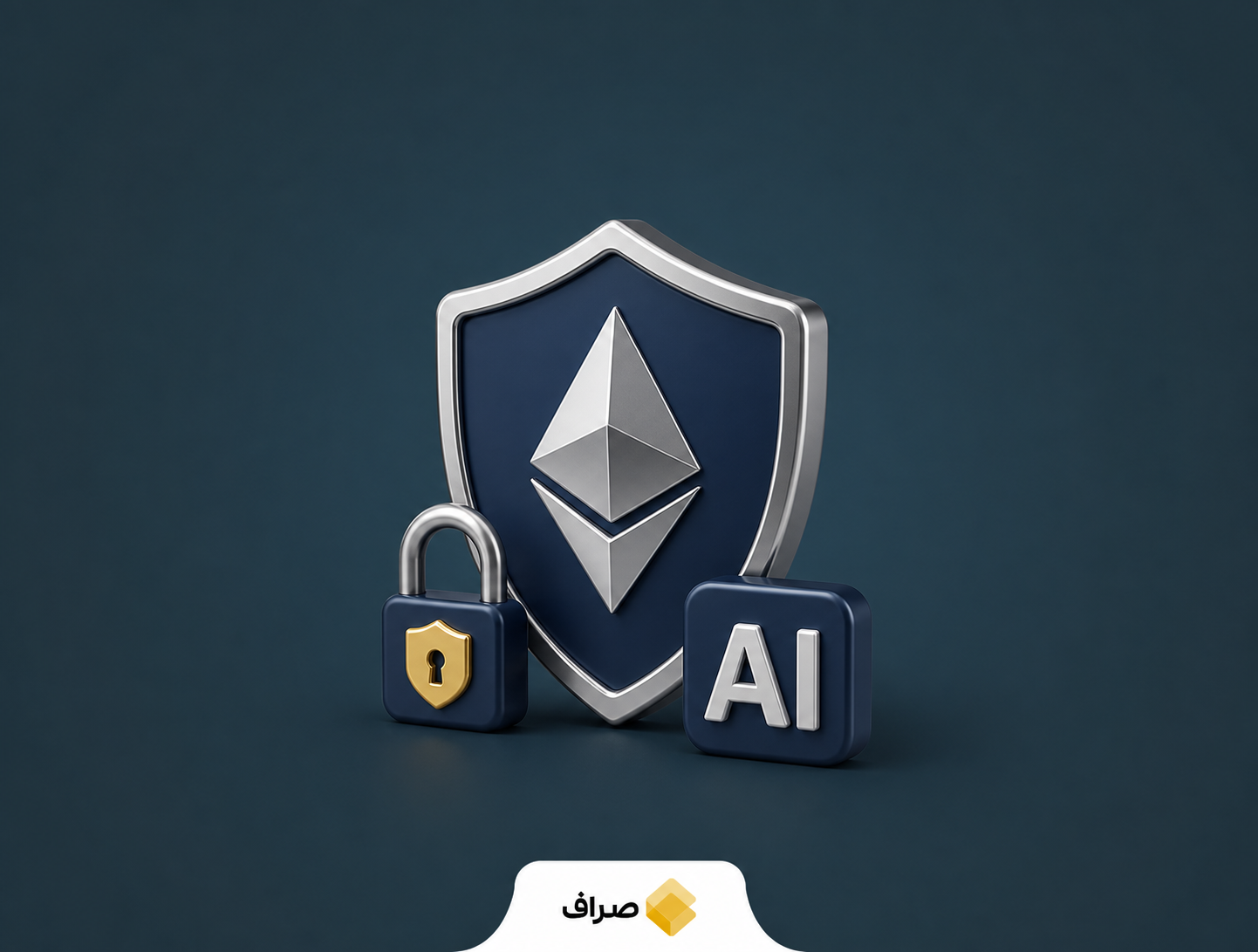 تصویری مفهومی از تقویت امنیت شبکه اتریوم با استفاده از هوش مصنوعی