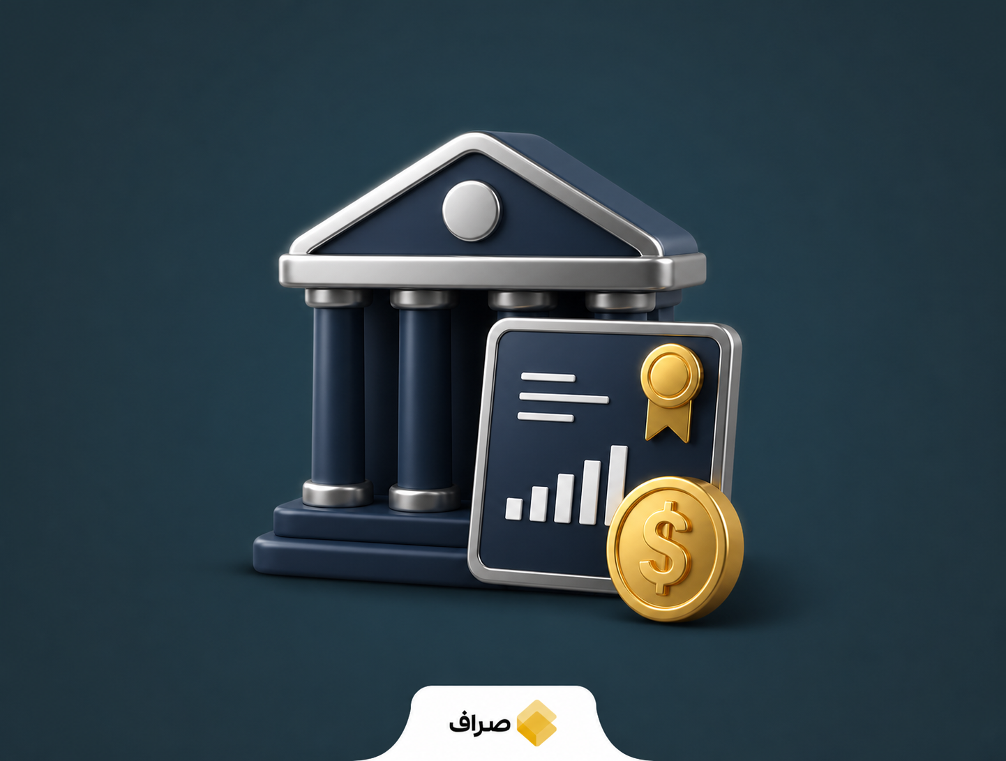 نماد فدرال رزرو آمریکا در کنار نمودار تورم و نرخ بهره