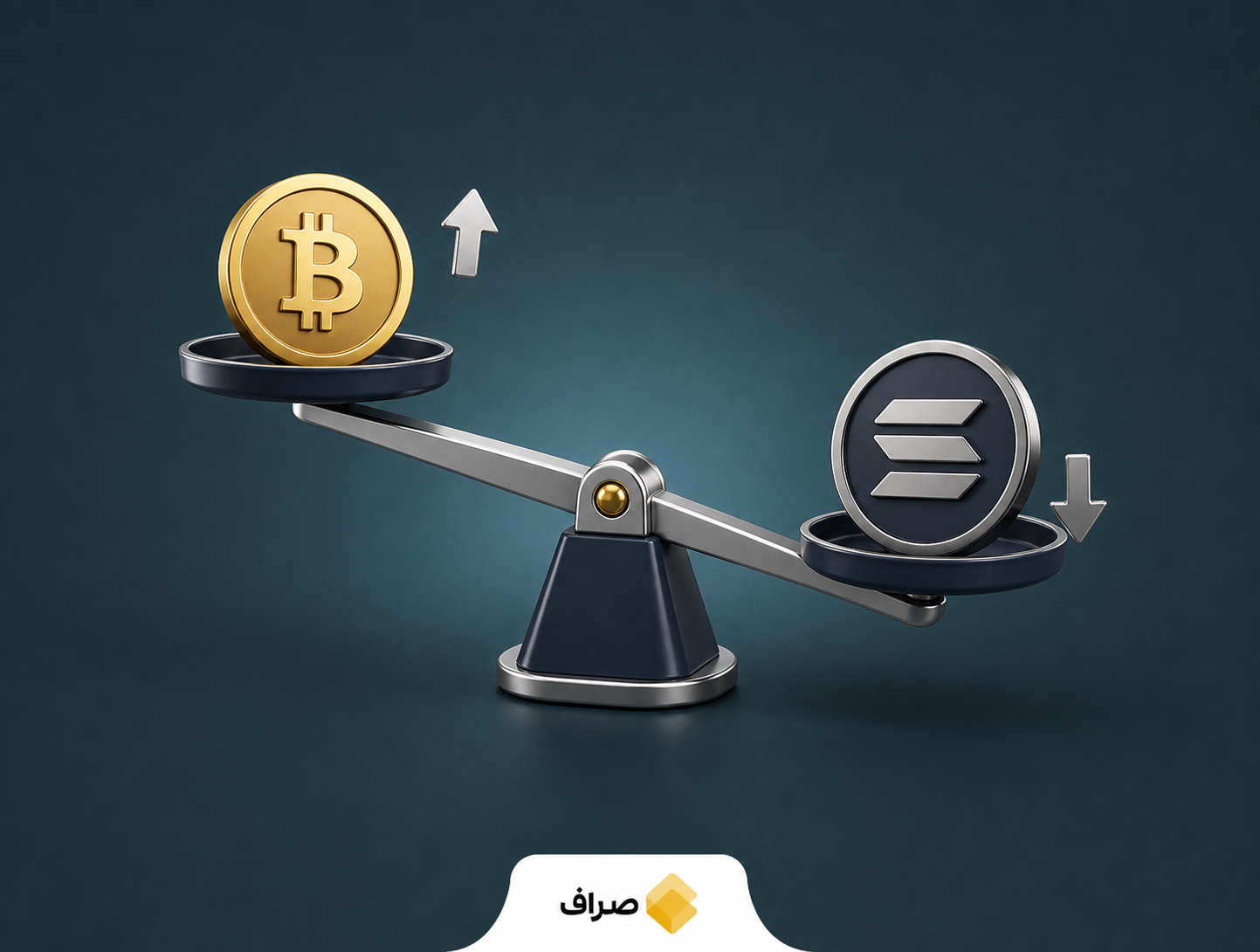 نمودار تغییر وزن بیت‌کوین و سولانا در مدل Core3