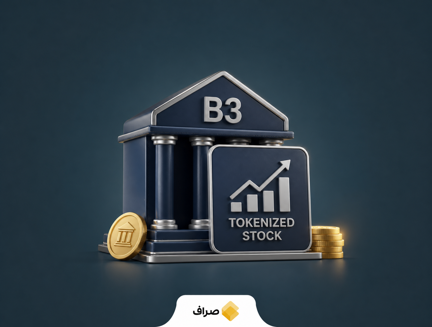 تصویر مفهومی توکن‌سازی سهام در بورس برزیل