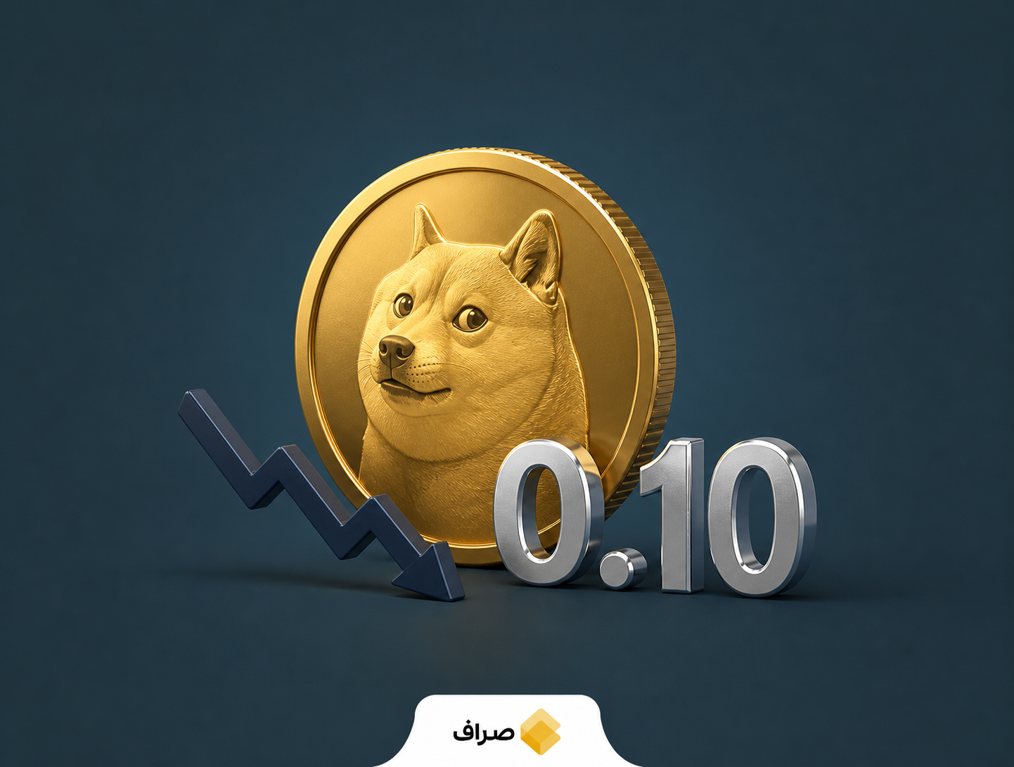 نمودار نوسان قیمت دوج کوین و فشار فروش در بازار رمزارز