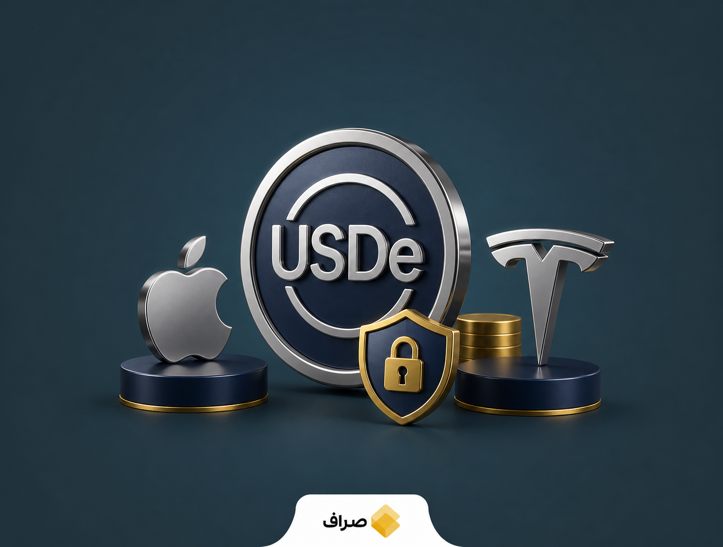پشتوانه استیبل کوین USDe و سهام اپل و تسلا