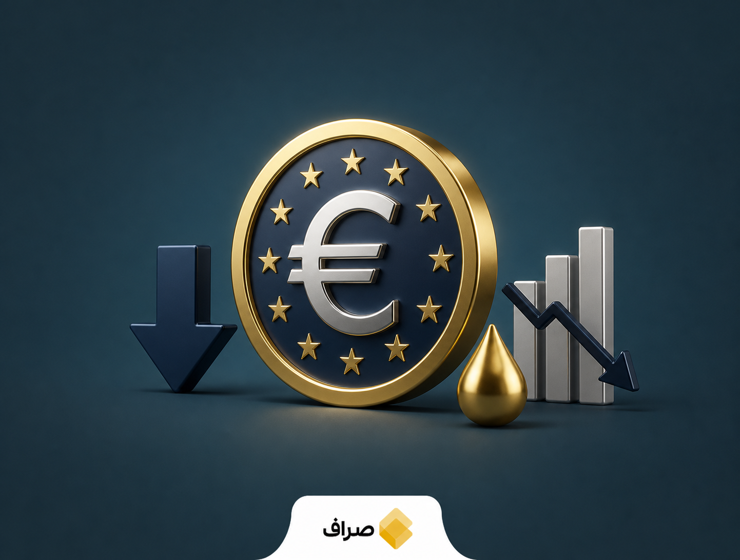 نمودار و نماد یورو در میان فشار دلار و افزایش قیمت انرژی اروپا