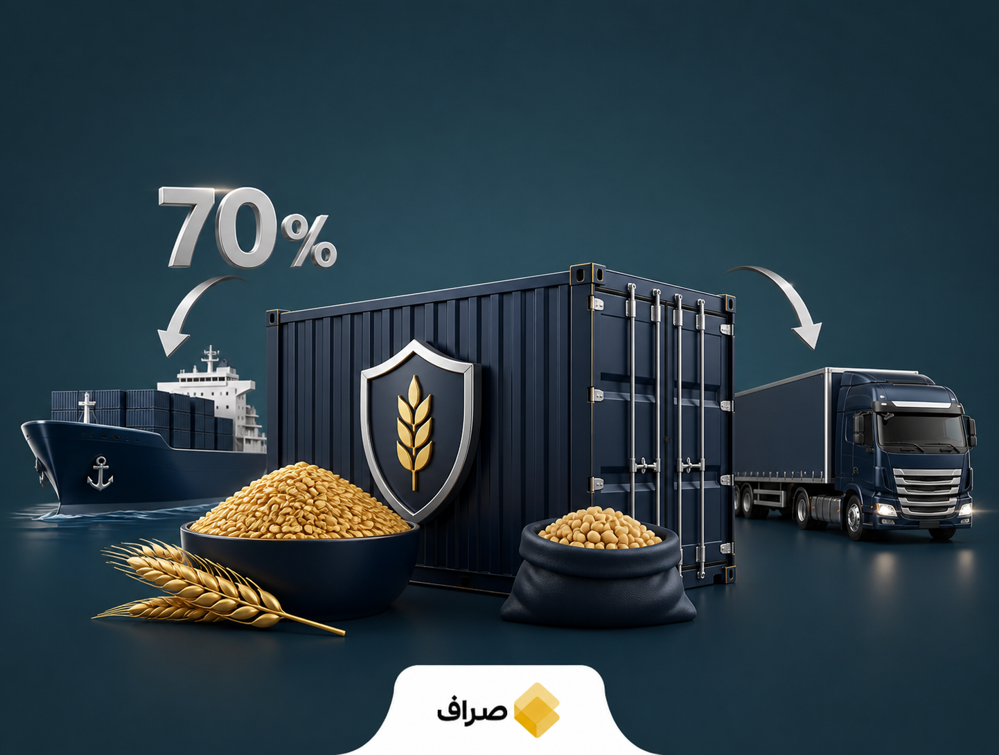 بنادر و مسیرهای حمل‌ونقل دریایی و زمینی مرتبط با امنیت غذایی ایران