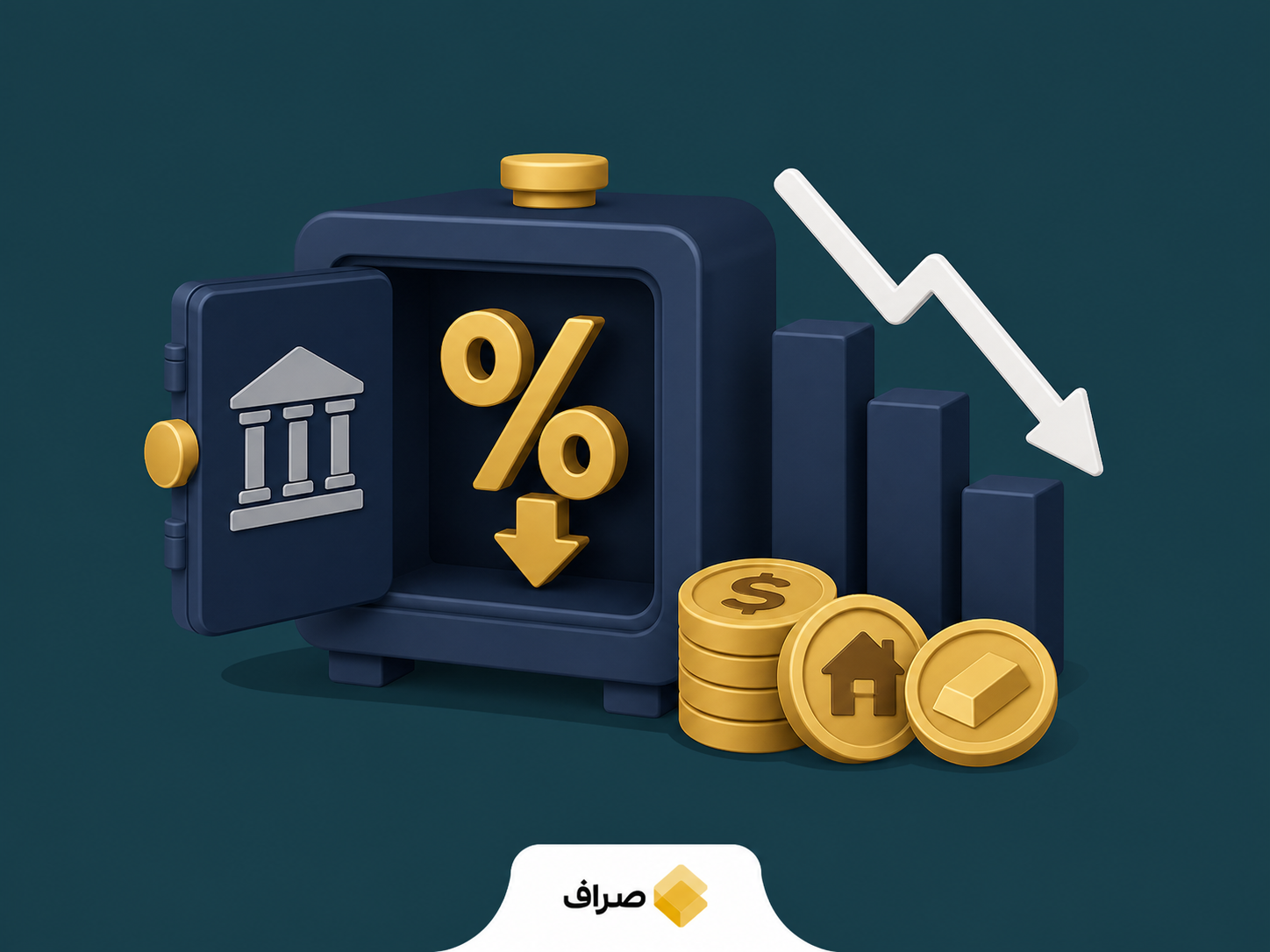 نمودار مفهومی نرخ بهره حقیقی منفی و اثر آن بر تورم و بازارهای ارز و طلا