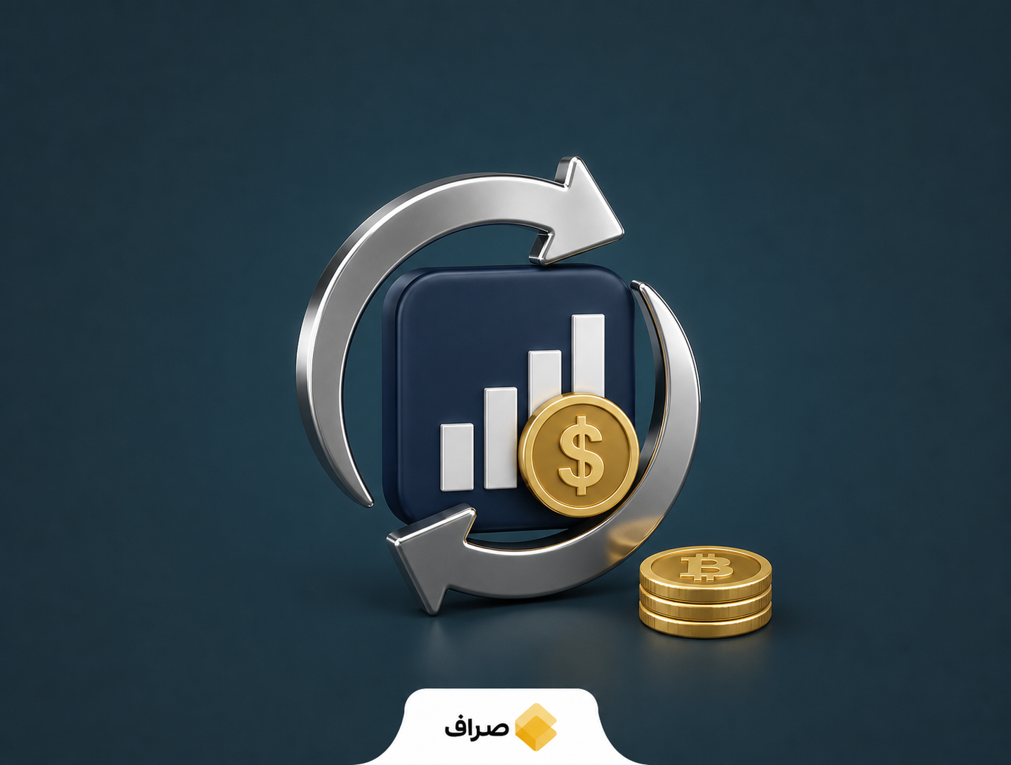 تصویر مفهومی از ذخیره بیت‌کوین و سهام شرکت استراتژی