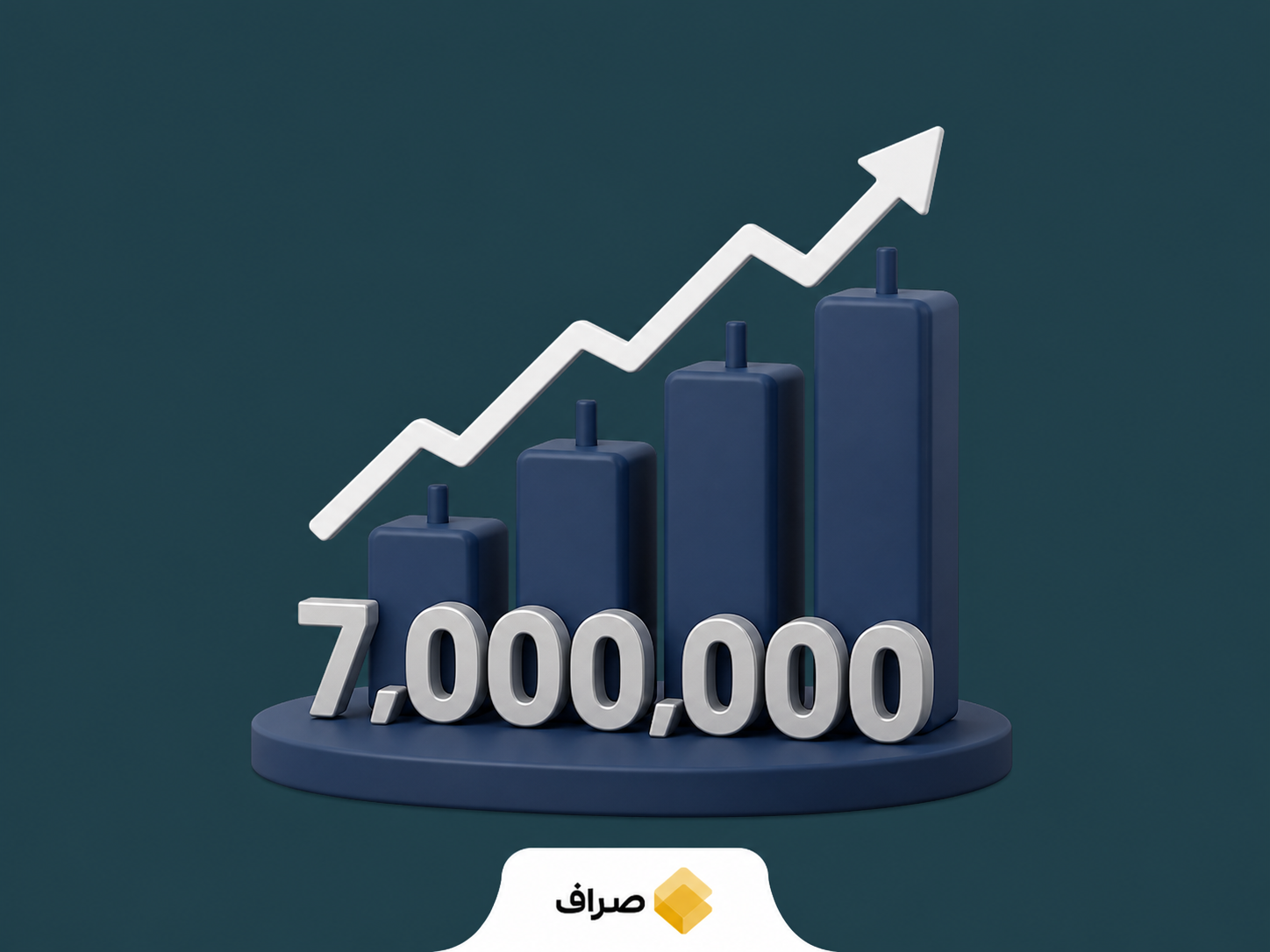 نمودار صعود شاخص کل بورس تهران از ۷ میلیون واحد