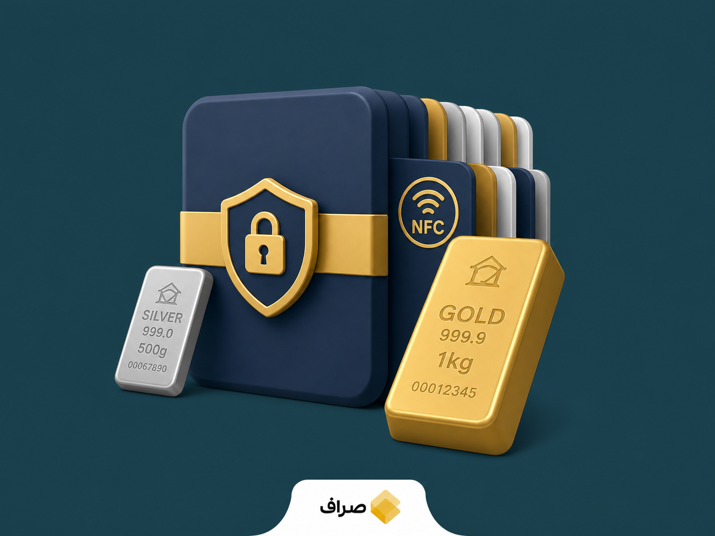 شمشهای طلای برند ضرابخانه با بستهبندی امنیتی