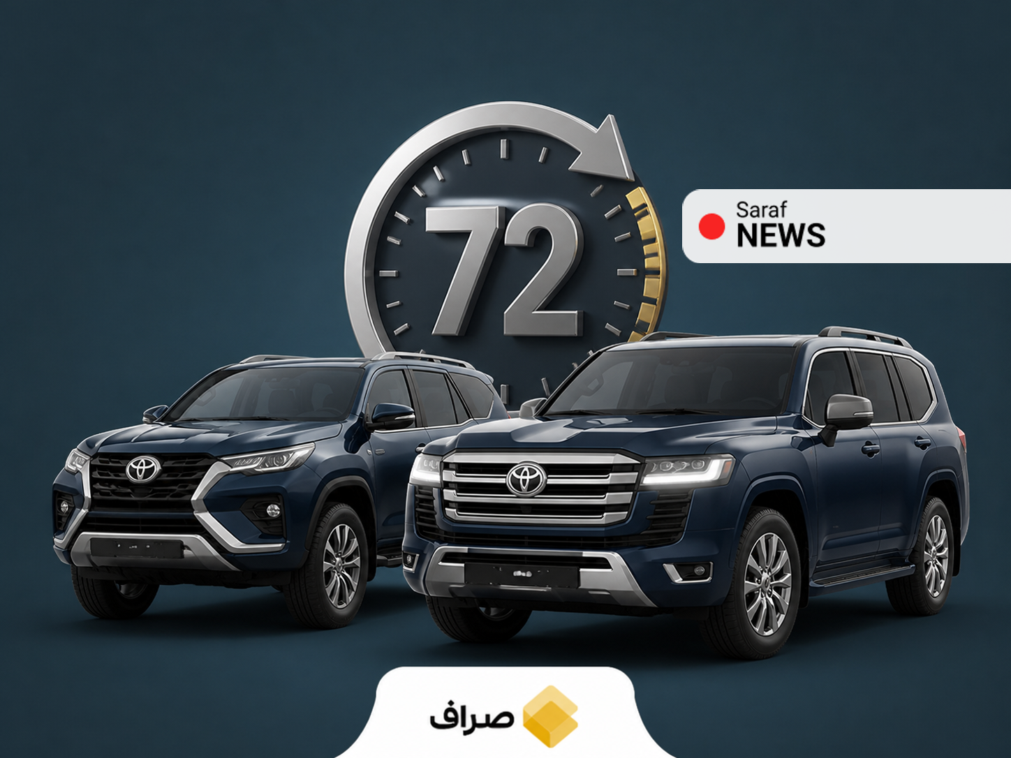 فروش فوری تویوتا فورچونر و لندکروزر با تحویل ۷۲ ساعته