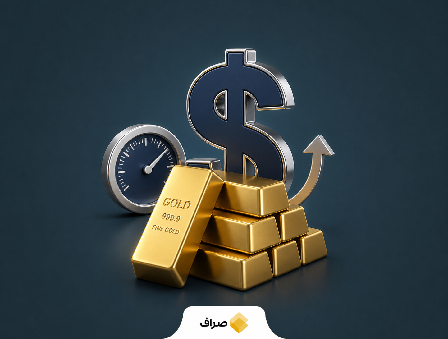 نمودار مفهومی فشار دلار و بازده اوراق بر طلا و افزایش دارایی صندوق‌های ETF طلا